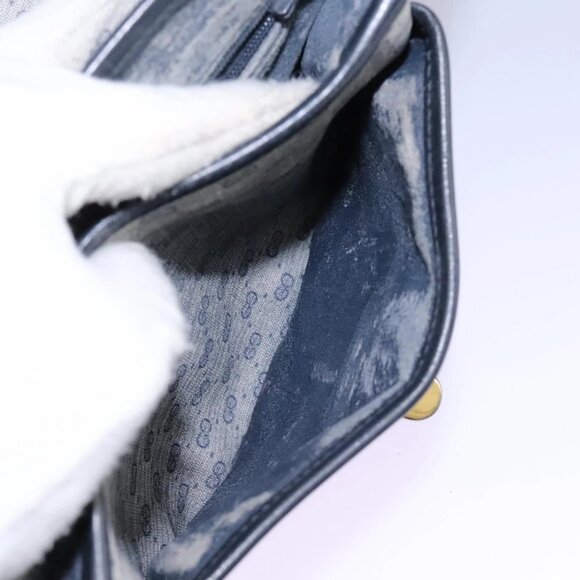 GUCCI Micro GG Supreme Shoulder Bag PVC Navy Gold - Picture 13 of 16